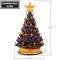 Casafield Hand-Painted Ceramic Halloween Tree, 15-Inch Pre-Lit Decoration with 128 Multi-Color Lights, Jack-O-Lantern and Star Toppers